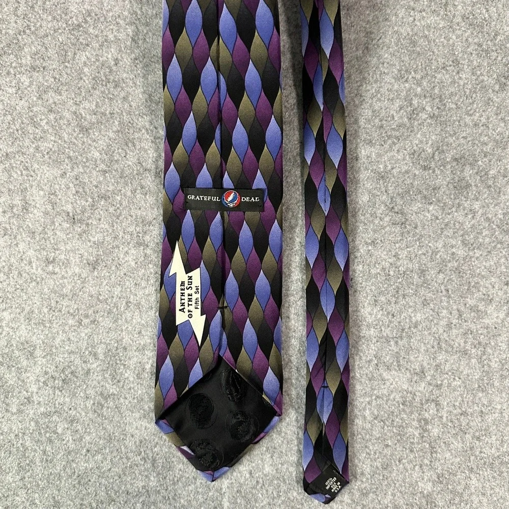 Grateful Dead Necktie OS Purple Mens Anthem of the Sun Fifth Set Silk